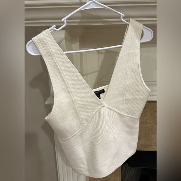 Three medium tops — 2 cropped (Zara & Banana Republic) & 1 bodysuit (Dillards) - Picture 11 of 15